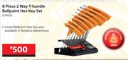 Mastercraft 8 Piece 2 Way T-Handle Ballpoint Hex Key Set