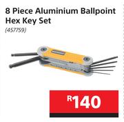 Mastercraft 8 Piece Aluminium Ballpoint Hex Key Set
