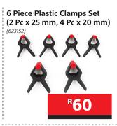 Mastercraft 6 Piece Plastic Clamps Set(2 Pc x 25mm, 4 Pc x 20mm)