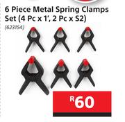 Mastercraft 6 Piece Metal Spring Clamps Set(4 Pc x 1, 2 Pc x S2)