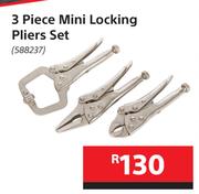 Mastercraft 3 Piece Mini Locking Pliers Set