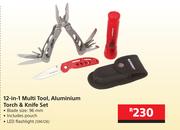 Mastercraft 12 In 1 Multi Tool, Aluminium Torch & Knife Set