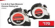 Mastercraft 5m & 8m Tape Measure Chrome Plating Set