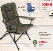 Camp Master Delux 300 High Back Chair-Each