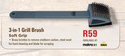 Camp Master 3 In 1 Grill Brush Soft Grip
