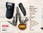 Camp Master 15 In 1 Multi Tool & Knife Set-Combo