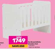 No Brand White Wooden Cot
