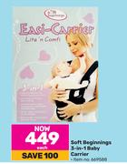 Soft Beginnings 3 In 1 Baby Carrier