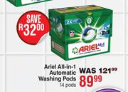 Ariel All In 1 Automatic Washing Pods 14 Pods