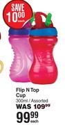 Nuby Flip n Top Cup Assorted-300ml Each