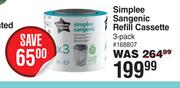 Tommee Tippee Simplee Sangenic Refill Cassette 3 Pack