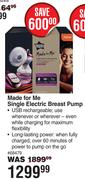 Tommee Tippee Made For Me Single Electric Breast Pump