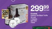 Cruxland Kalahari Gin/Black Truffle Gin & Glasses Gift Pack-750ml Per Pack