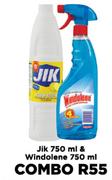 Jik 750ml & Windolene 750ml-Combo