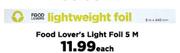 Food Lovers Light Foil 5m-Each