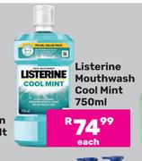 Listerine Mouthwash Cool Mint-750ml Each