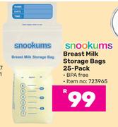 Snookums Breast Milk Storage Bags 25 Pack