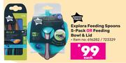 Tommee Tippee Explora Feeding Spoons 5 Pack Or Feeding Bowl & Lid-Each