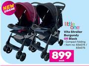 Little One Vito Stroller Burgundy Or Black-Each
