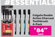 Colgate Double Action Charcoal Toothbrush 4 Pack-Each