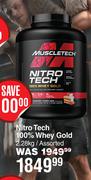 Muscletech Nitro Tech 100% Whey Gold Assorted-2.28kg