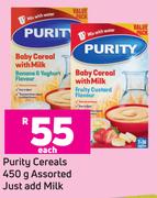 Purity Cereals Assorted (Just Add Milk)-450g Each