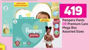 Pampers Pants Or Premium Care Mega Box (Assorted Sizes)-Per Pack