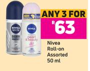 Nivea Roll On Assorted-For 3 x 50ml