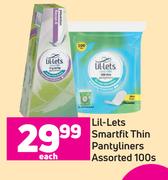 Lil-Lets Smartfit Thin Pantyliners Assorted-100s Each