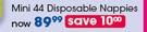 Clicks Made 4 Baby Softly Cushioned Mini 44 Disposable Nappies-Per Pack