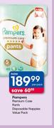 Pampers Premium Care Pants Disposable Nappies Value Pack-Per Pack