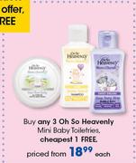 Oh So Heavenly Mini Baby Toiletries-Each