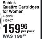 Schick Quattro Cartridges For Women 4 Pack-Per Pack