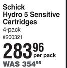 Schick Hydro 5 Senstive Cartridges 4 Pack-Per Pack
