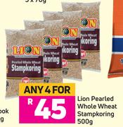 Lion Pearled Whole Wheat Stamp Koring-For 4 x 500g