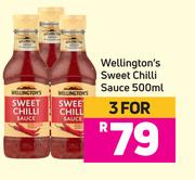 Wellington's Sweet Chilli Sauce-For 3 x 500ml