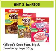 Kellogg's Coco Pops, Big 5, Strawberry Pops-For 3 x 350g