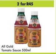 All Gold Tomato Sauce-For 2 x 500ml