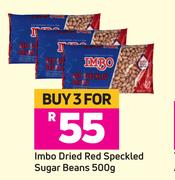 Imbo Dried Red Speckled Sugar Beans-For 3 x 500g