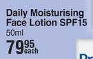 Protex Daily Moisturising Face Lotion SPF15-50ml Each