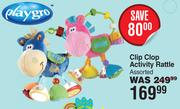 Playgro Clip Clop Activity Rattle Assorted