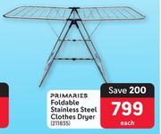 Primaries Foldable Stainless Steel Clothes Dryer-Each