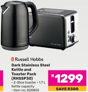 Russell Hobbs Dark Stainless Steel Kettle & Toaster Pack RHSSP30