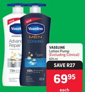 Vaseline Lotion Pump-625ml Each