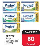 Protex Soap (All Variants)-5 x 200g
