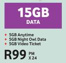 Vodafone Red Hot Dealz-15GB Data