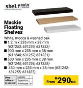 Shelfmate Mackie Floating Shelves-1.2m x 235mm x 38mm Each