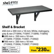 Shelfmate Shelf & Bracket-450mm x 200mm x 18mm