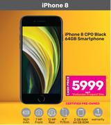 Apple iPhone 8 CPO Black 64GB Smartphone-Each