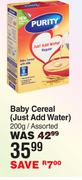 Purity Baby Cereal (Just Add Water) Assorted-200g